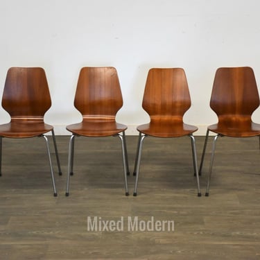 Danish Modern Teak Dining Chairs - Set of 4 