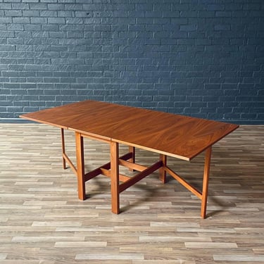 Mid-Century Danish Modern Teak Drop-Leaf Dining Table, c.1970’s 