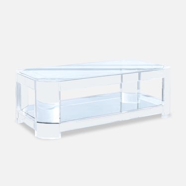 Mid-Century Modern Two-Tiered Lucite Coffee Table