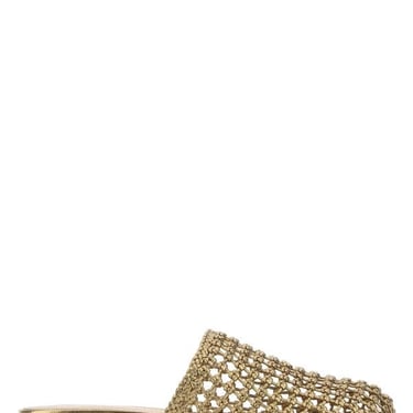 Salvatore Ferragamo Women Gold Leather Ellas Slippers