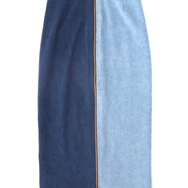 Mara Hoffman Denim Zipper Skirt