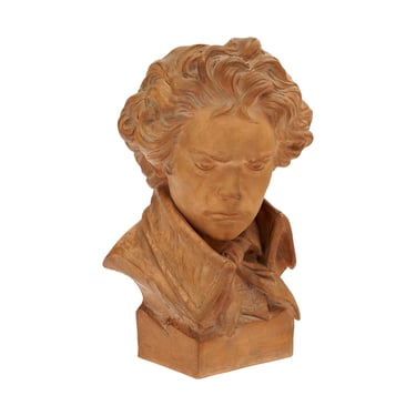 Antique Terracotta Bust of Beethoven