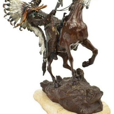 Bronze Sculpture, Carl Kauba (1865-1922), &quot;How Kowla&quot;, Cold Painted, Amazing!!!