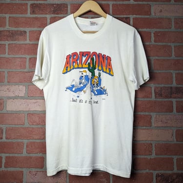 Vintage 90s Arizona "But it's a Dry Heat" ORIGINAL Sports Tourist Tee - Large 