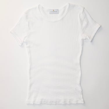 Pointelle Perla Tee in White