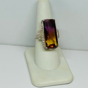 Ombre Amethyst Sterling Silver Ring