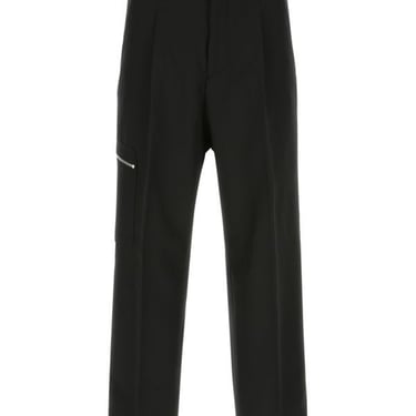 Oamc Man Black Polyester Wide-Leg Pant