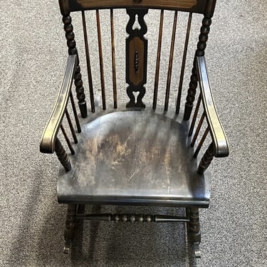 Item #DMC58  Beautiful walnut rocking chair c.1920