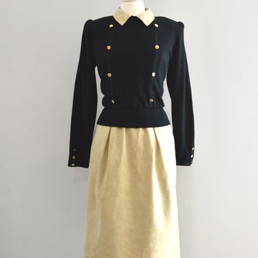 Vintage 80s Neiman Marcus Suede Dress