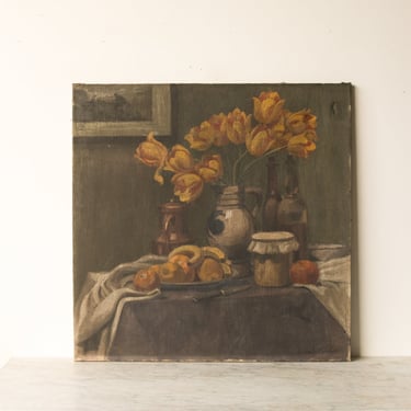 Les Tulipes Floral Still Life Oil Painting