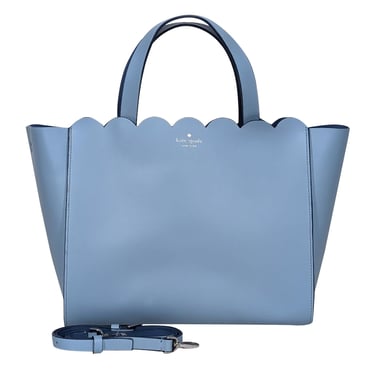 Kate Spade - Light Blue Scalloped Edge Satchel Bag