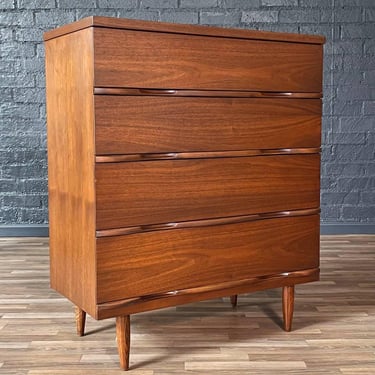 Mid-Century Modern Walnut Highboy Dresser by Harmony House, c.1960’s 