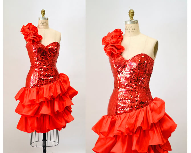 80s sequin prom dress hotsell