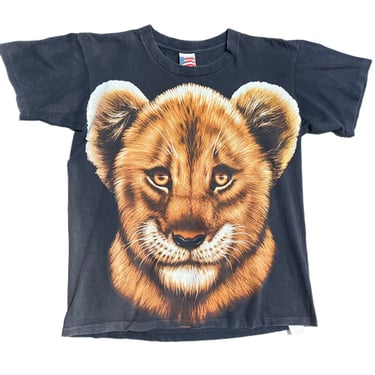 (L)Vintage Lion Single Stitch Animal T-Shirt