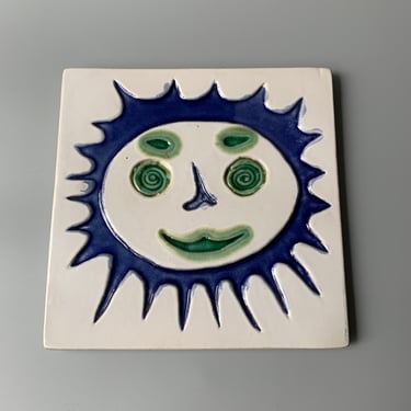 Bennington Potters David Gil Blue Green Sun Tile 