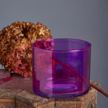 Hand Blown Violet Colored Flashed Glass Vase from Marrakesh