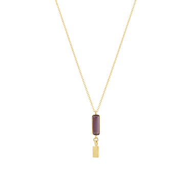 Philippa Roberts | rectangle amethyst w. tab necklace