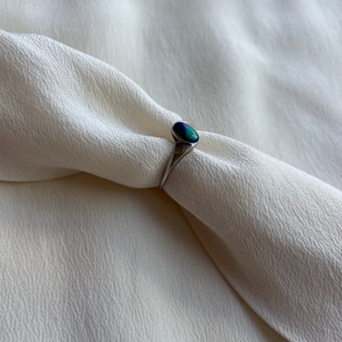 1970s Blue and Green Stone Silver Ring R109