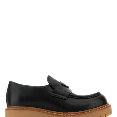 Prada Men Black Leather Loafers