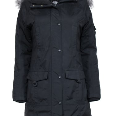 North Face - Black Puffer Coat w/ Fur Hood Sz S