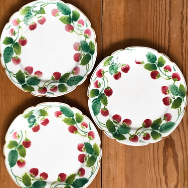 French Strawberry Plates 