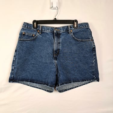 Vintage 90s High Waist Denim Shorts, Size 34 Waist 