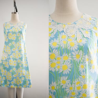 1960s Lilly Pulitzer Daisy Print Shift Dress 