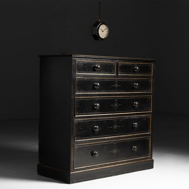 Ebonised Dresser / Gents Clock