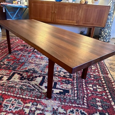 Solid Teak Coffee Table by Illum Wikkelso 1960s