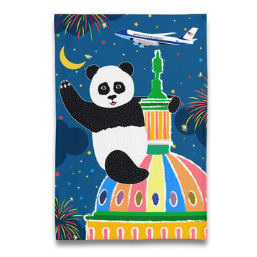 Giant Panda at the US Capitol Tea Towel
