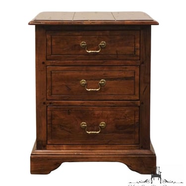 ETHAN ALLEN Old World Treasures 20" Rustic European Three Drawer Chairside Chest / End Table 29-8002 