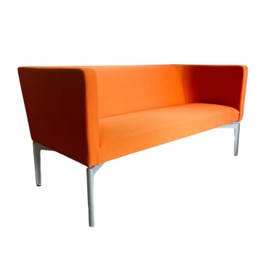Steelcase Bivi Rumble Seat Collection: Vibrant Orange Modern Sofa