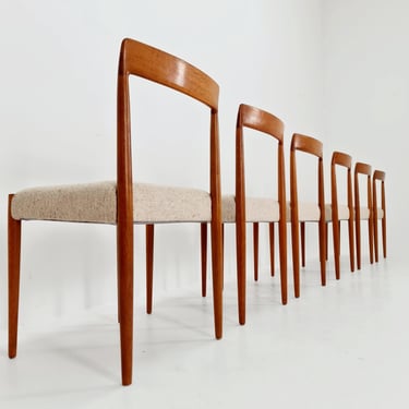 Mid century German Teak Dining Chair by Lübke, 1960s, set of 6 