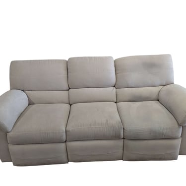 Cream Couch & Loveseat w/ Automatic Recliners