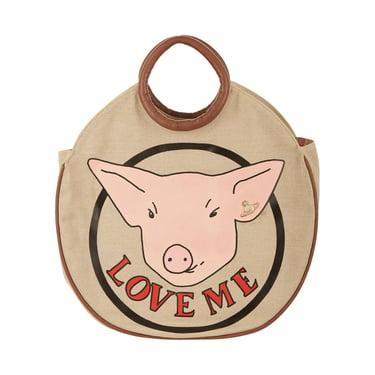 Vivienne Westwood Pig Print Top Handle Bag
