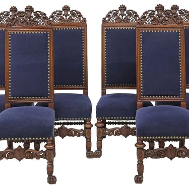 Antique Table, Library, Large Italian Renaissance Revival, Walnut, 19th C. 1800s