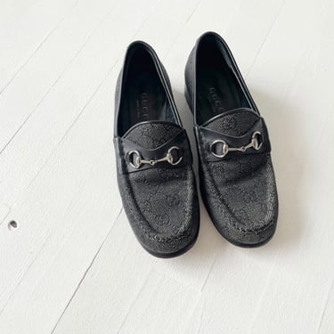 1990s Gucci Monogrammed Loafers 
