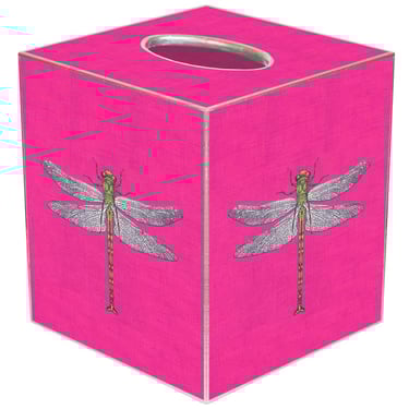 Dragonfly On Fuchsia Linen