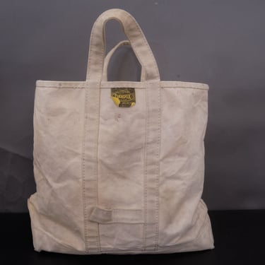 Vintage Dandux Heavy Duty Canvas Tote Bag | Made in USA | Large Tool Bag | Work Wear | Boat Bag | Coal Bag | Lineman Bag | 