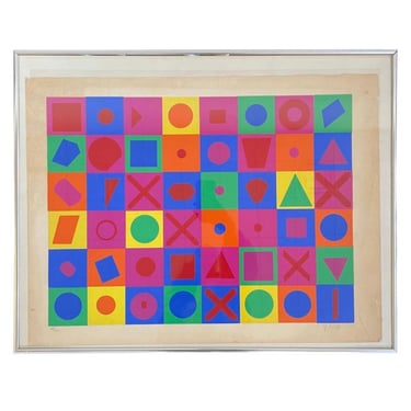 Vintage Geometric Signed & Numbered G. Arloff Print 