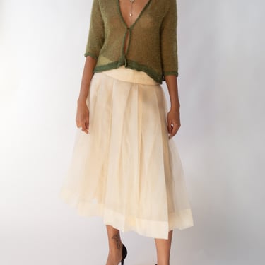 50s Airy Organza Pleat Skirt 
