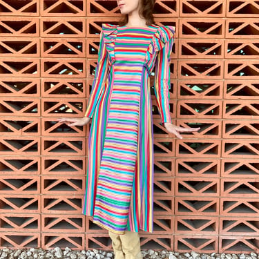 Chasing Rainbows 60's Satin Maxi