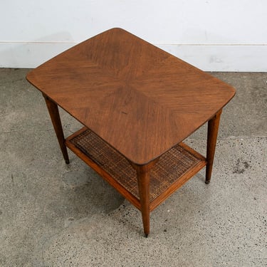 Mid Century Modern Nightstand End Side Table Walnut Shelf BP John Mcm Vintage