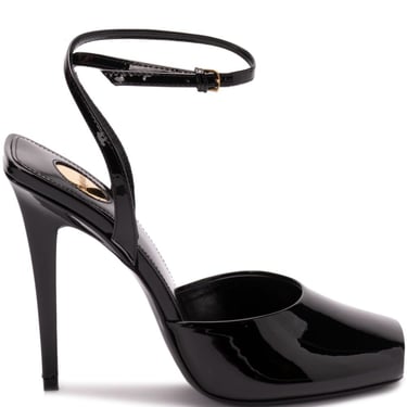 Saint Laurent Paris Women La Scandale Sandals In Patent Leather