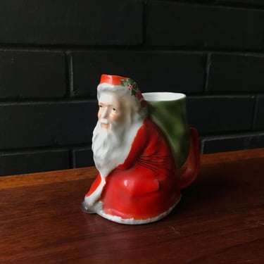 royal bayreuth red santa claus creamer 