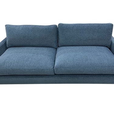 86&quot; Grady Blue Textured Upholstered Sofa