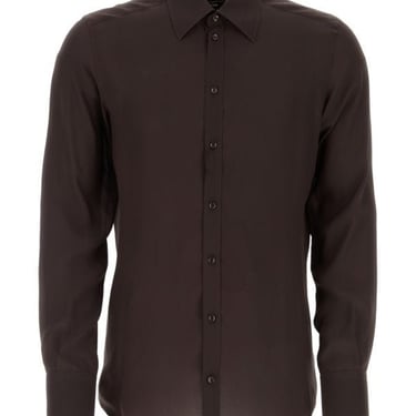 Dolce &amp; Gabbana Man Chocolate Silk Shirt