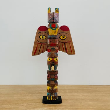 Vintage Native American Pacific Northwest Totem Pole Souvenir 