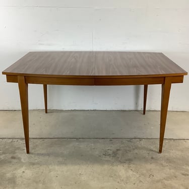 Mid-Century Modern Dining Table With Leaf 