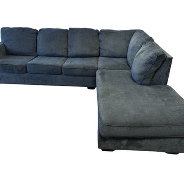 Dark Gray Cloth L-Shaped Sectional